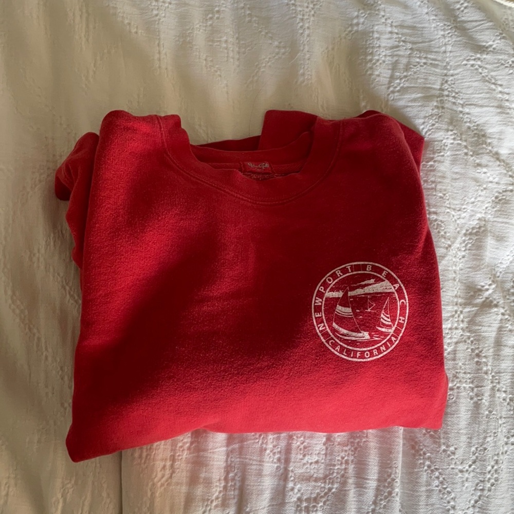 brandy melville red crewneck